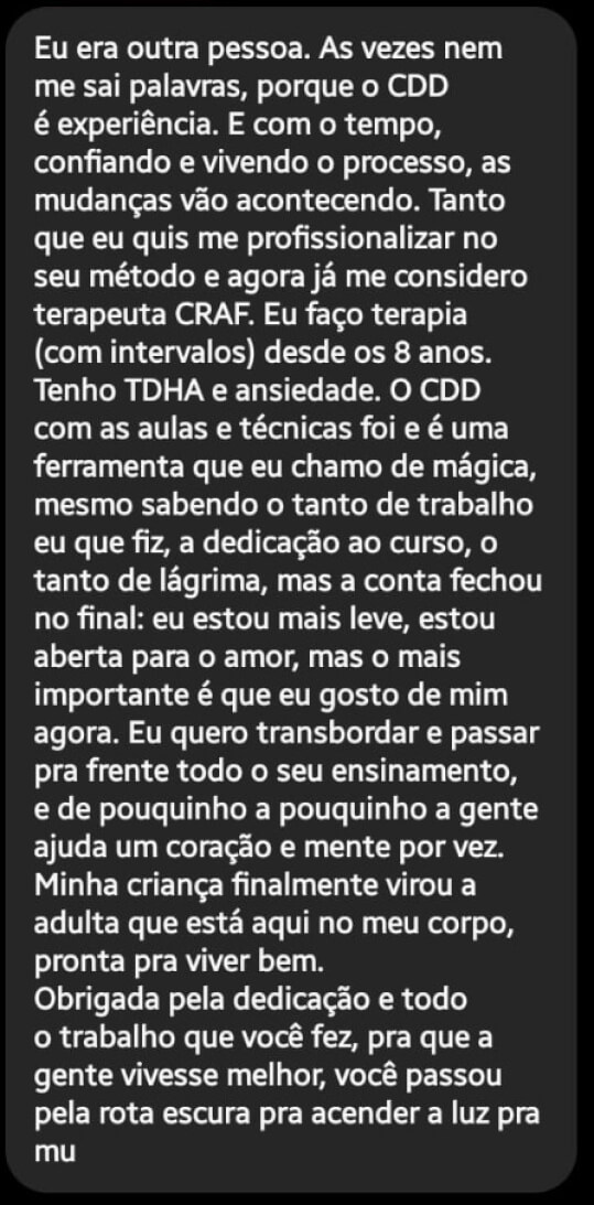 CDD - FORTE - CDD É EXPERIÊNCIA, COM O TEMPO CONFIANDO E VIVENDO O PROCESSO,AS MUDANÇAS VÃO ACONTECENDO PT 1 1